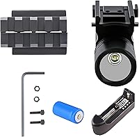 Vista 8 de Gotical Adaptador de riel Wesson Sigma Picatinny de 4 ranuras ligero y duradero negro mate láser y linterna