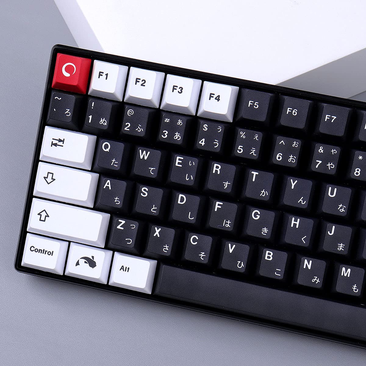 Set Di 133 Keycap PBT Bianco E Nero – Profilo Cherry, Per Tastiere Meccaniche 61/64/87/104/108 Cherry MX