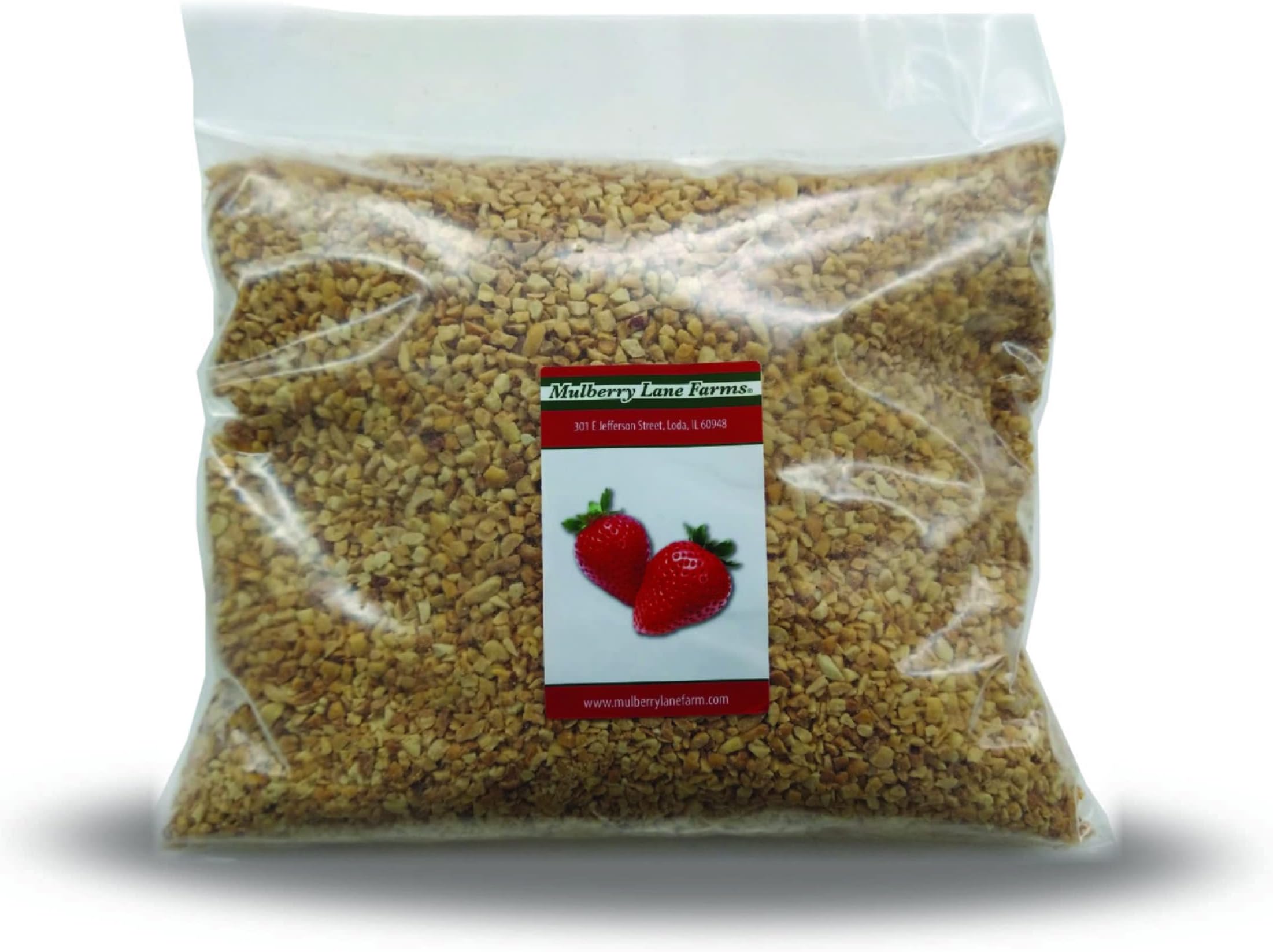 Peanuts, Chopped, 4 Pounds, Roasted, No Salt Unsalted, Great for Candy Apples, Baking, On Ice Cream Bulk, Product of USA, Mulberry Lane Farms