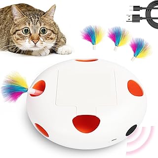 LOIOLD Cat Toy, Interactive Automatic 7 Hole Mouse Whack-A-Mole, Cat Toy for Indoor Cats, Ultra Fun Smart Teaser Toy for Indoor Cats, USB Rechargeable Interactive Cat Toy