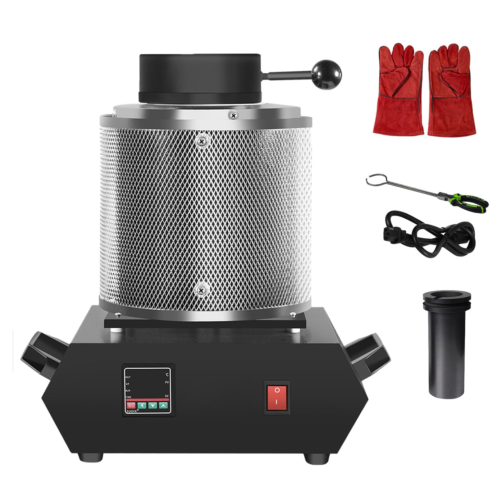 Horno para fundir oro de 1500W con capacidad de 3kg y kit completo