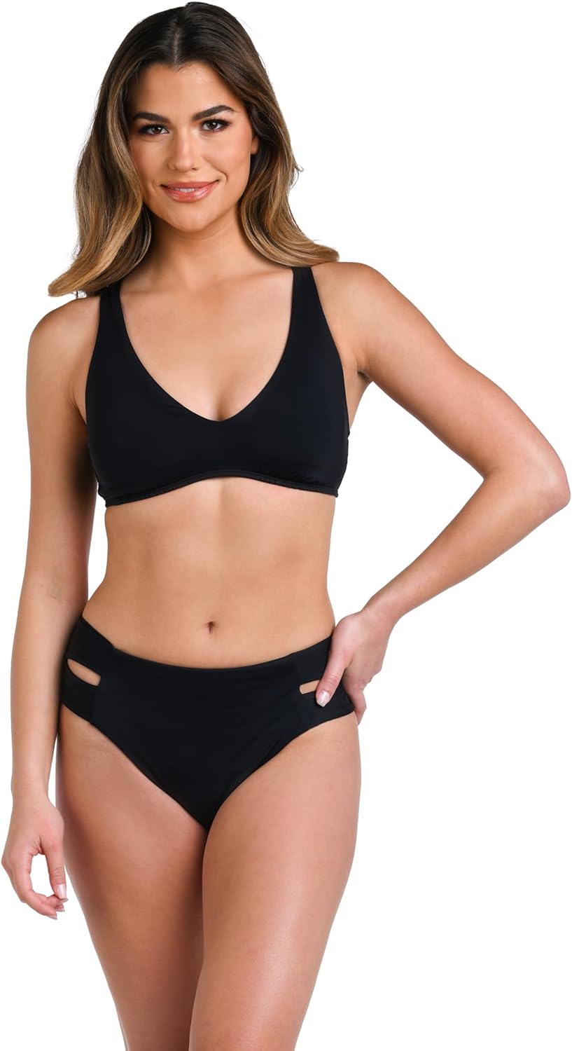 La Blanca Womens Island Goddess Over The Shoulder Swimsuit Top