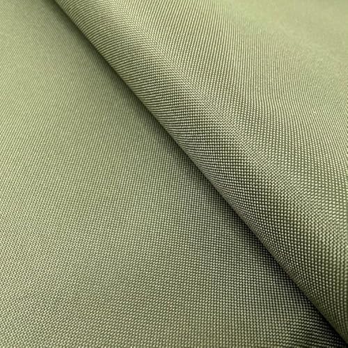 Luxury Water Repellent Outdoor Canvas Fabric Waterproof Upholstery Grade Water Tear Resistant Garden Furniture Plain Fire Retardant by The Metre 150cm x 100cm (Olive Green)