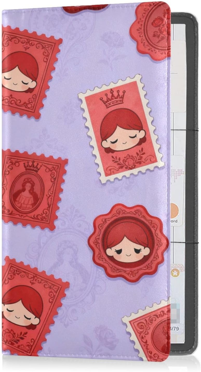 Car Registration and Insurance Holder Red Seal and Stamp Registration Insurance Card Holder PU Leather Glove Box Organizer Makes Your Documents In