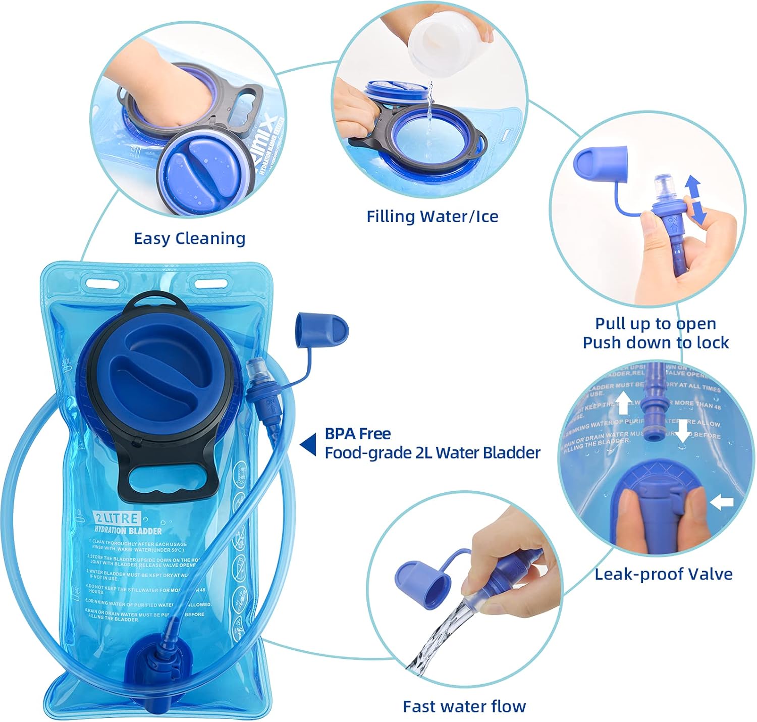 HIKPEED Hydration Pack Backpack with 70 oz 2L BPA-Free Water Bladder, Lightweight Hydration Pack for Running, Hiking, Cycling, Climbing, Camping, Biking : Sports & Outdoors