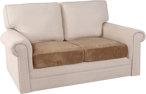 Vista 90 de PrinceDeco Fundas para sofá modular, 4 piezas, fundas de sofá para sofá seccional, fundas de terciopelo separadas para sofá seccional, en forma de L