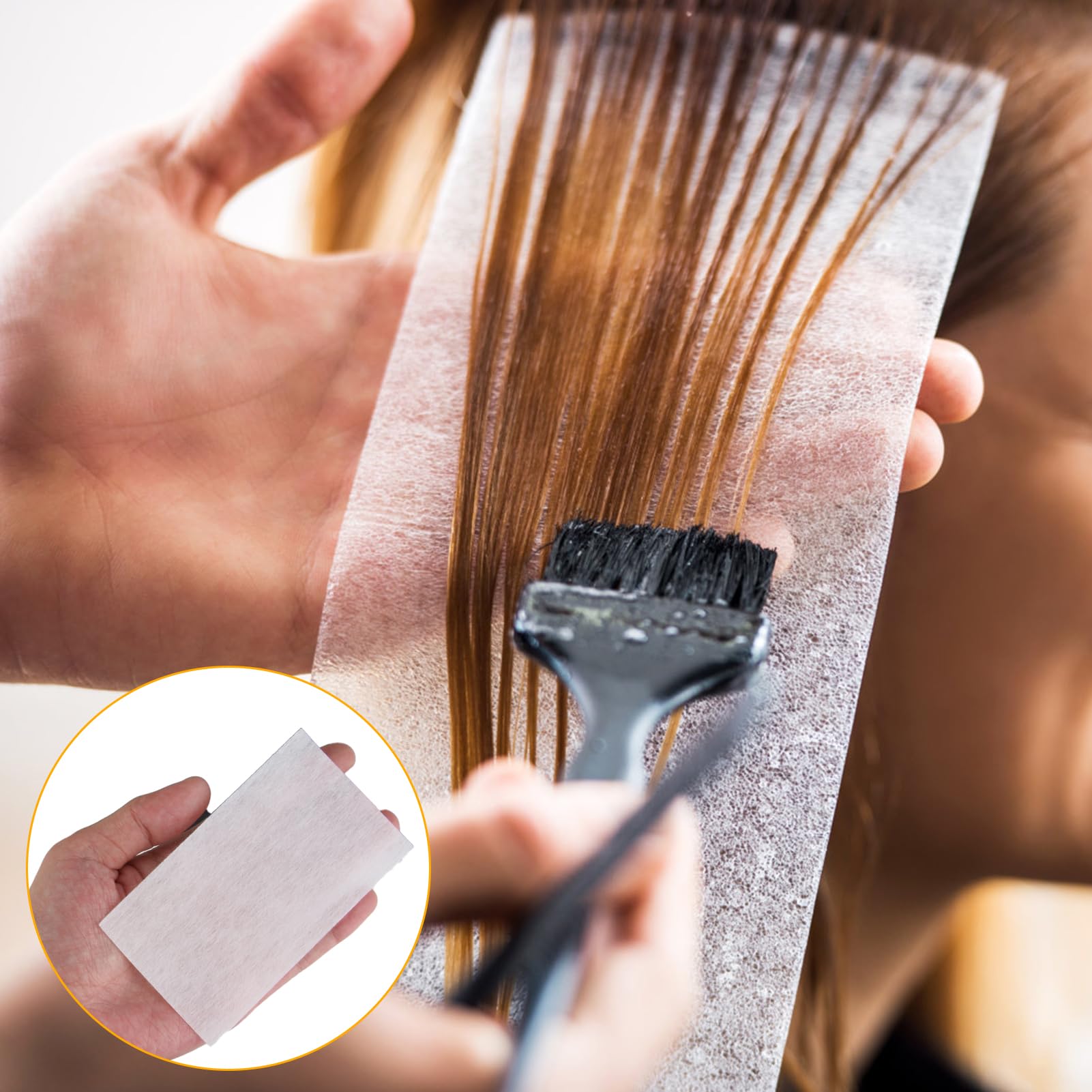 Papel Desechable para Permanente de Cabello de Salón, Papel para Permanente de Cabello Profesional, Papel Resistente a Alta Temperatura, Accesorio Esencial, 11cm x 6.5cm, Paquete de 90