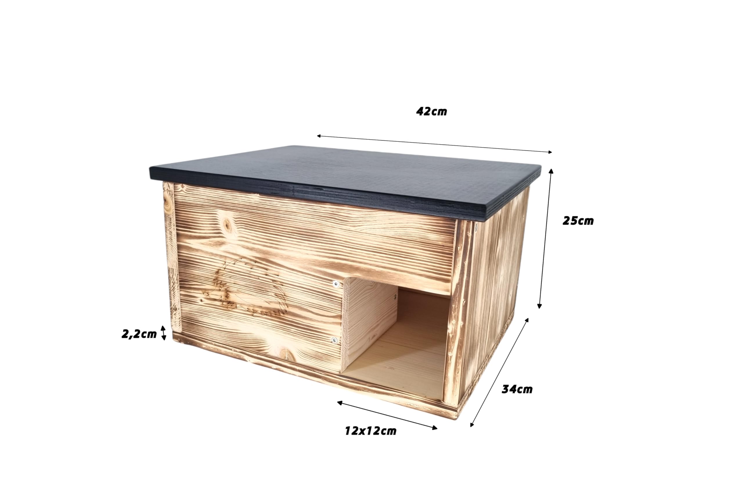 Casetta Per Ricci In Legno Con Tetto Resistenti - Rifugio Per Letargo E Nidiata - Foto 7