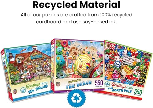 Miniatura 8 de MasterPieces - Rompecabezas de 550 piezas, The Lake, divertido para adultos, familia, niños, 18 x 24 pulgadas