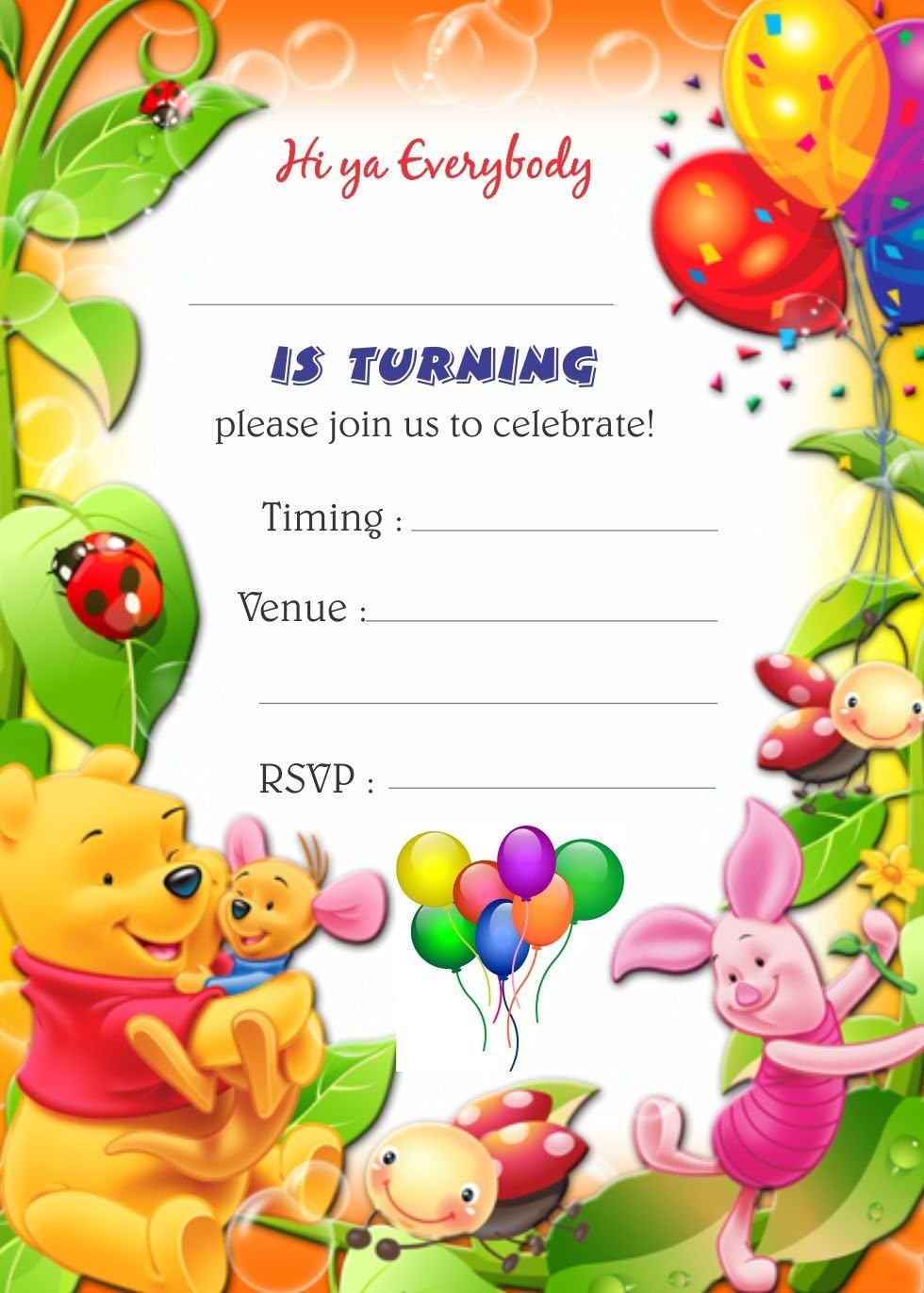 Birthday Metallic card Invitations with Envelopes - Kids Birthday Party Invitations for Boys or Girls (25 Count) BIC-013