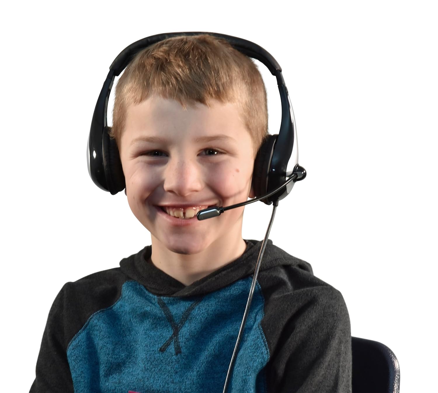 Califone 1025MT NeoTech 1025MT Headset with Gooseneck Microphone, Black/Silver