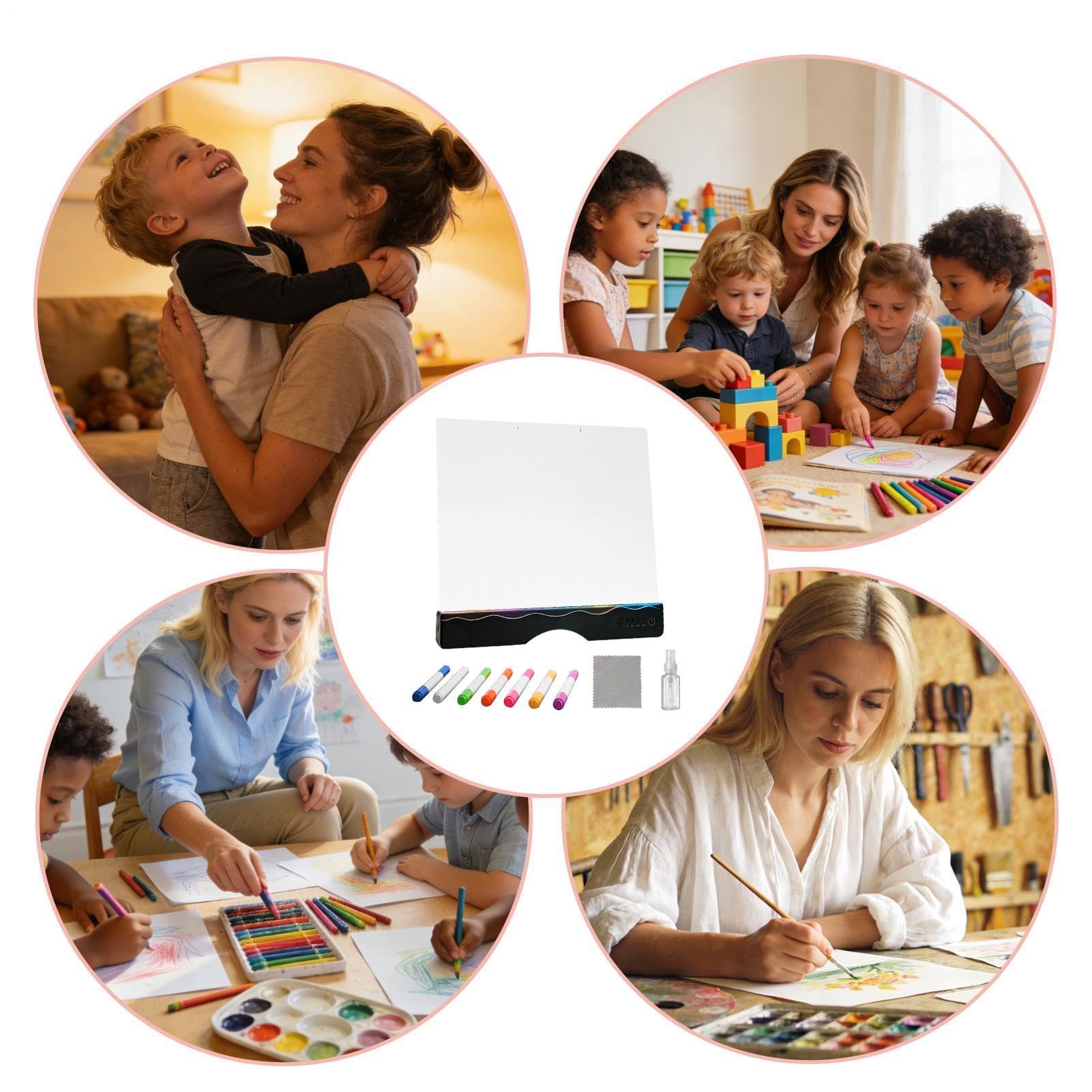 Pizarra De Dibujo Luminosa Para Niños Tableta de escritura recargable con | Tablero de Mensajes LED con 13 Efectos para niños y niñas, colegio, aula, hogar, viajes, coche y a