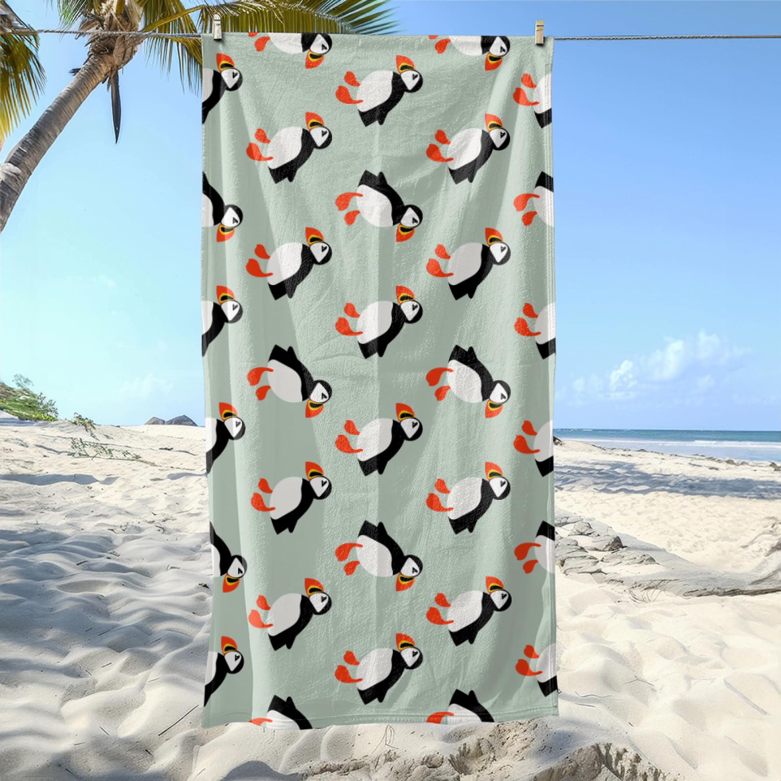 Telo Mare Microfibra Grande 200X200 Animale Giallo Grigio Telo da Mare Matrimoniale Xxl,Ad Asciugatura Rapida, Telo Bagno Senza Sabbia,Spiaggia, Campeggio, Escursionismo, Picnic