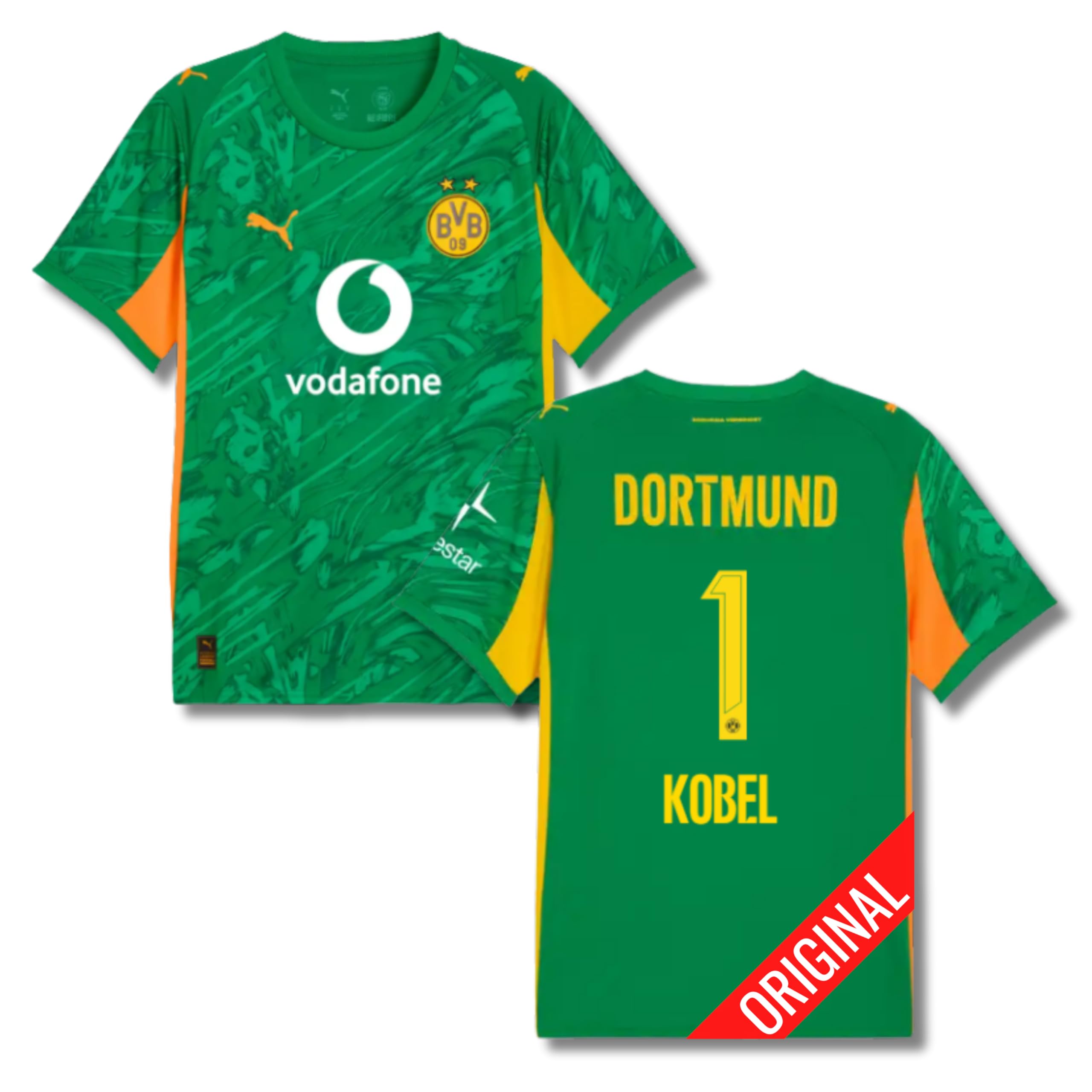 PUMA Original BVB Trikot Herren [Torwart 25/26] Offizielles Borussia Dortmund Trikot [Spieler oder Personalisiert] Fussball Sportbekleidung Sport Tshirts Herren Fußball Shirt Männer