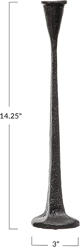 Miniatura 2 de Creative Co-Op Cónica de hierro fundido, portavelas negro