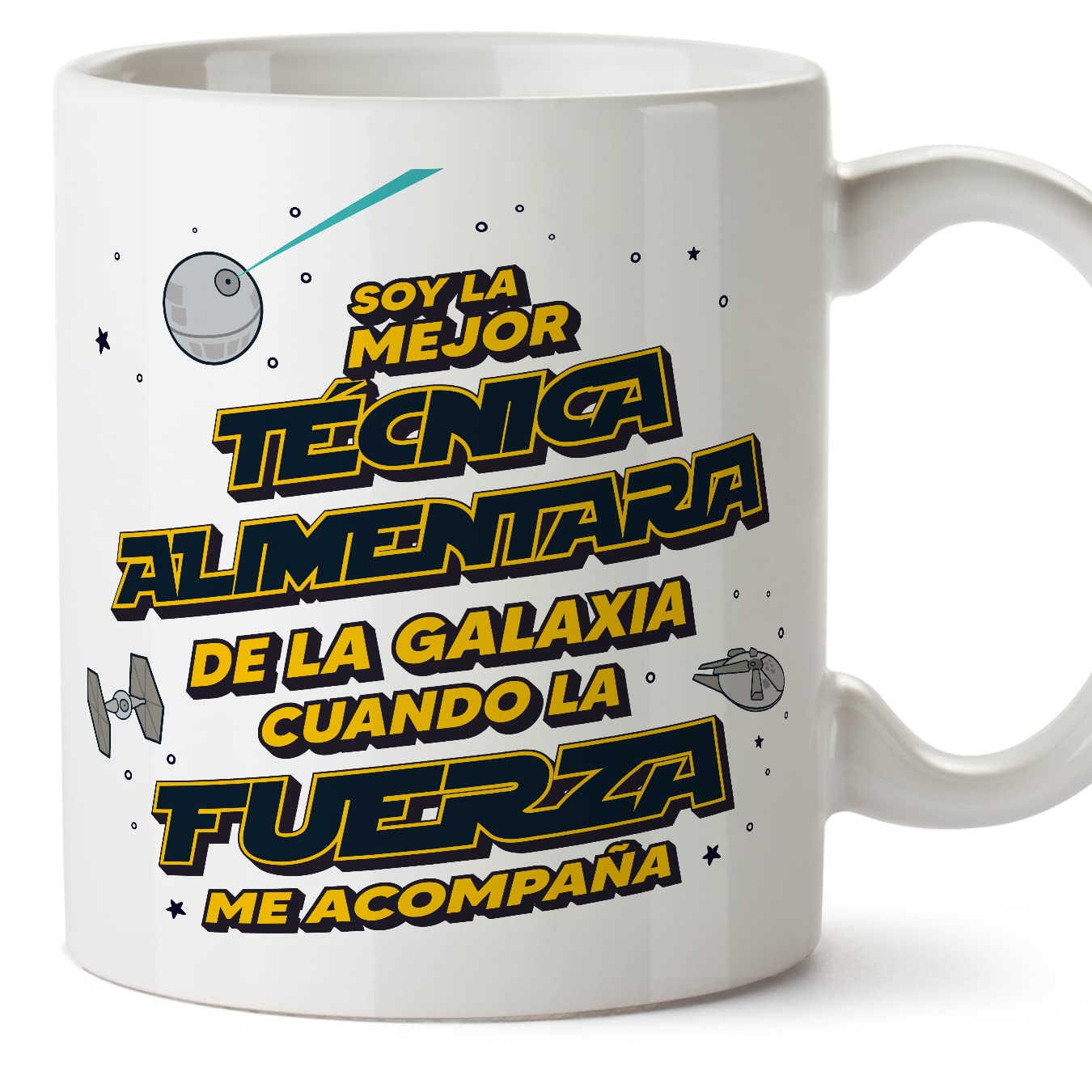 MUGFFINS Tazas para JEFE hombre - En Español - Mejor de la Galaxia Cuando Fuerza me Acompaña - 11 oz / 330 ml - Regalo original y divertido — view 171
