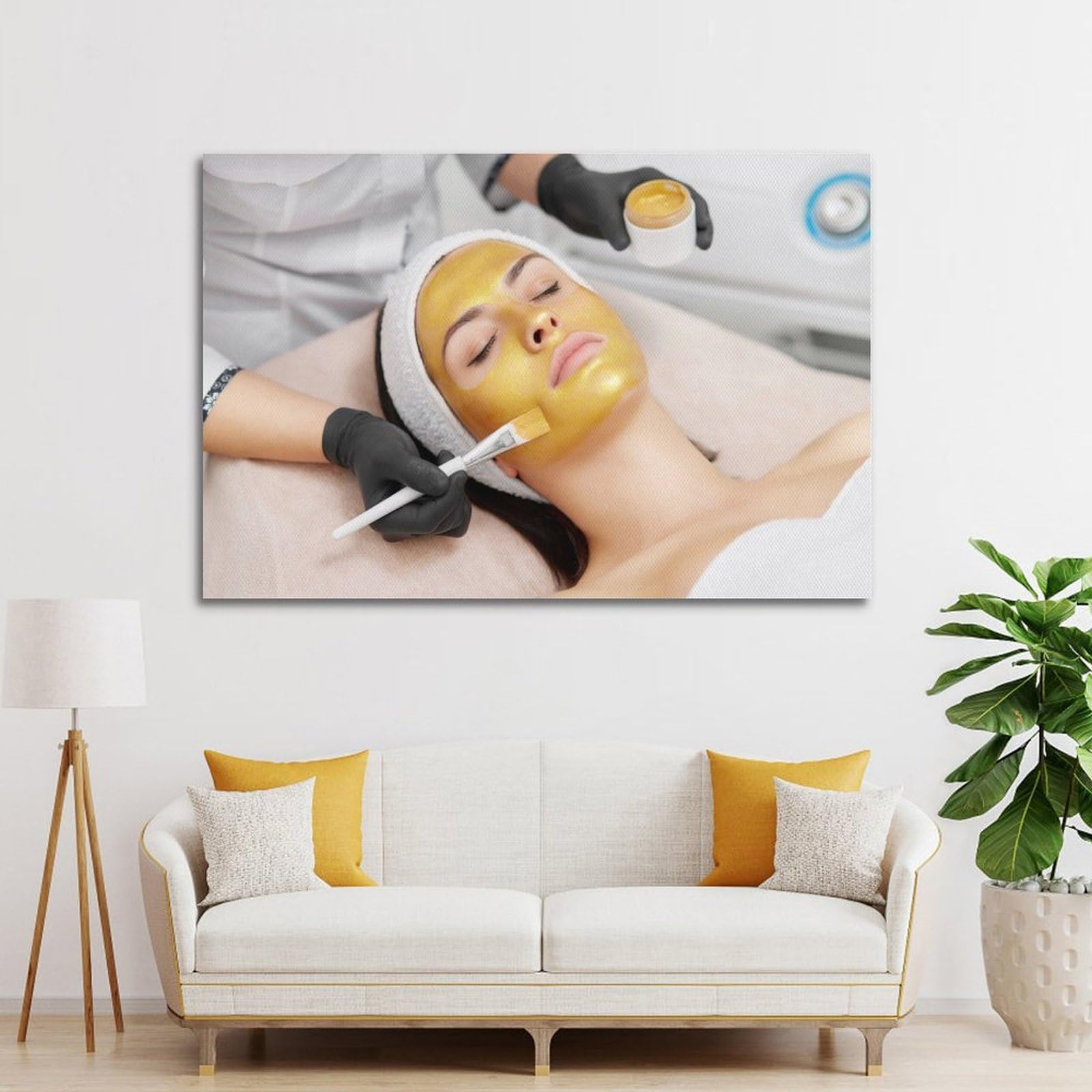 Impression sur toile moderne pour chambre à coucher, esthéticienne, soins du visage, 60 x 90 cm