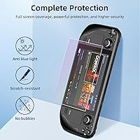 Vista 2 de Paquete de 3 protectores de pantalla con bloqueo de luz azul para Steam Deck/Steam Deck OLED, antirreflejos, antiarañazos, antihuellas