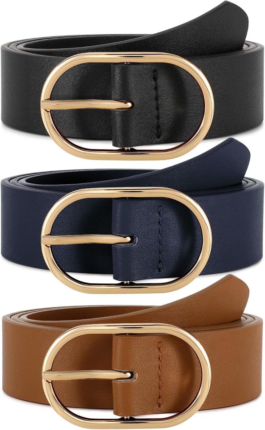 Ceinture Femme Avec Boucle Carrée En Cuir Signature T Noir Le Tanneur
