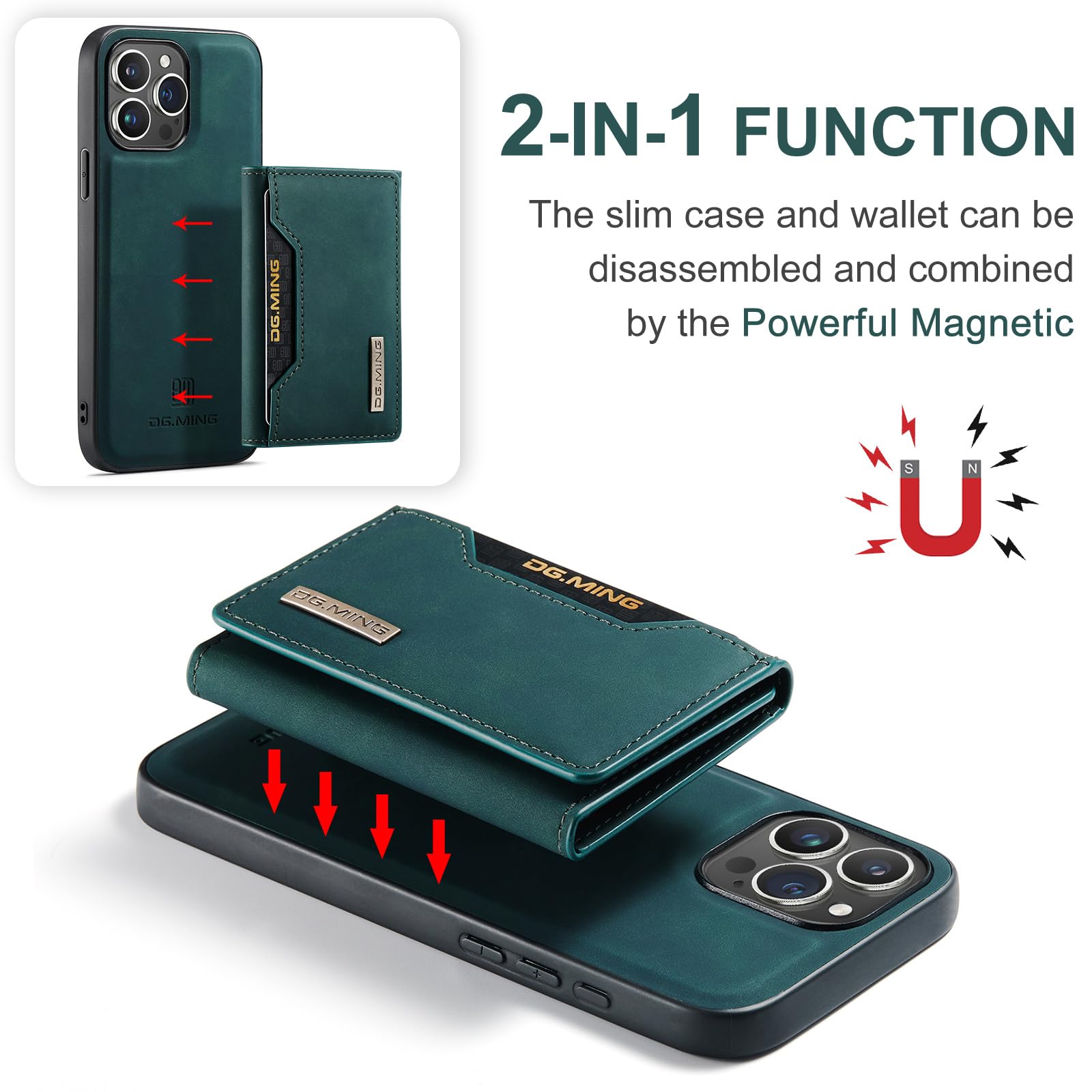 Amazon.co.jp: DG.MING iPhone 15 Pro Max対応 ウォレットケース