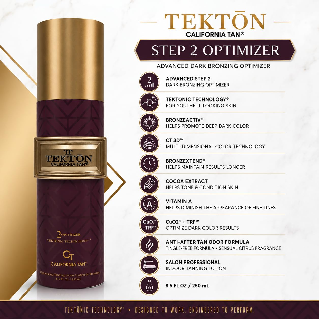 California Tan Optimizer Step 2 Indoor Tanning Lotion, 8.5 fl oz