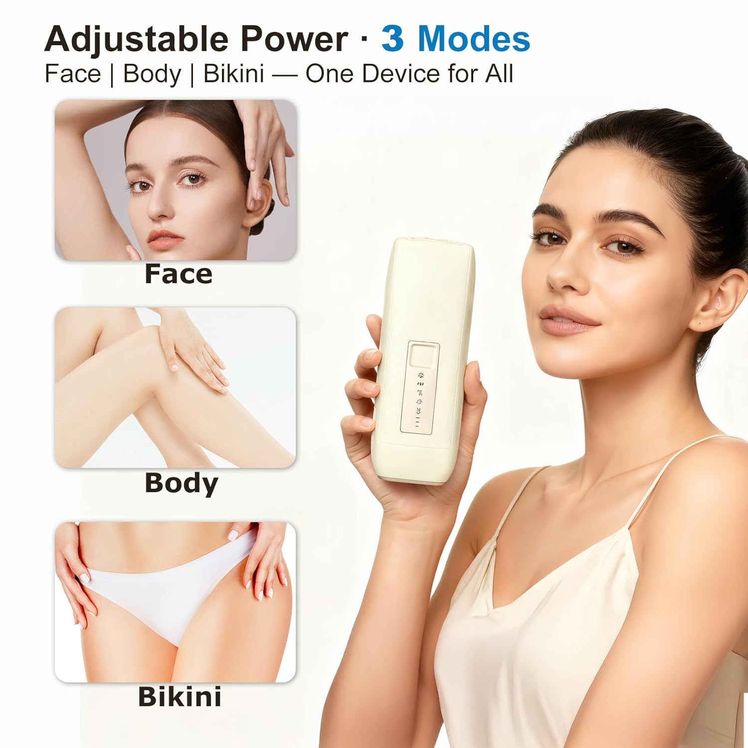 EEK IPL Hair Removal Device, Cool And Painless, Three Modes And Three Power Levels, Suitable For Both Men And Women, Enjoy Beauty Salon-Level Full Body Hair Removal At Home