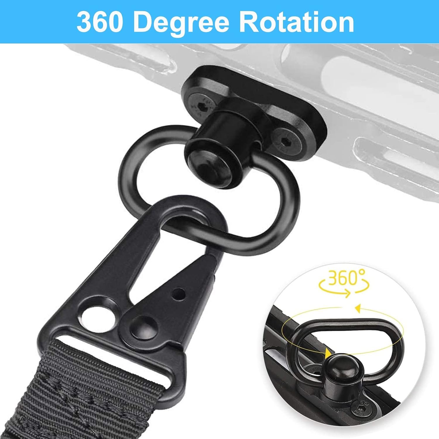 EZshoot Two Point Sling with Sling Mount, Adjustable 2 Point Sling, Sling Swivel Mount Fit for M-Rail