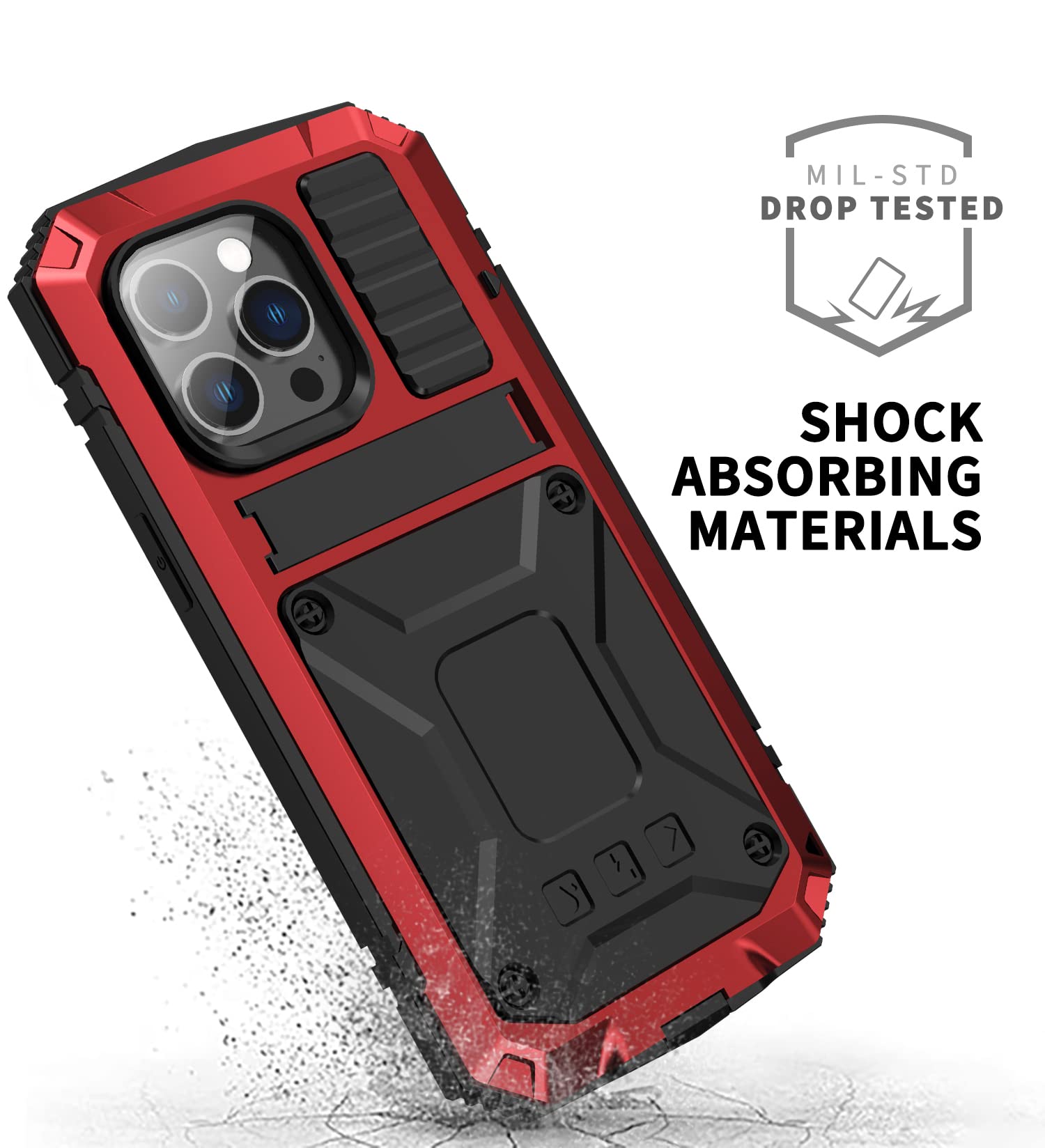 Amazon.co.jp: JGY iPhone 14 Pro Max メタルケース キック