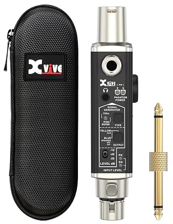 Xvive at-1 Portable Audio Tester with Signal Generator and Phantom Power Checker Rechargeable, Compact Tool for PA Systems, Cables, Pedals, Mixers, and IEMs
