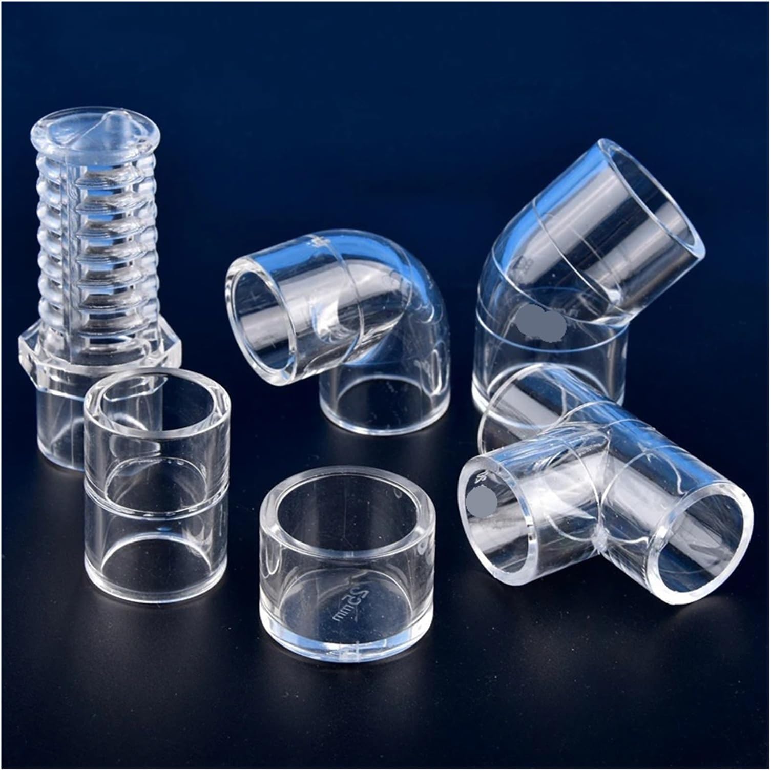 20/25mm acrylic pipe joint accessories transparent permeable flower basket 90 ° elbow straight through tee aquarium fish tank garden(E-I.D 20mm,1Pc)