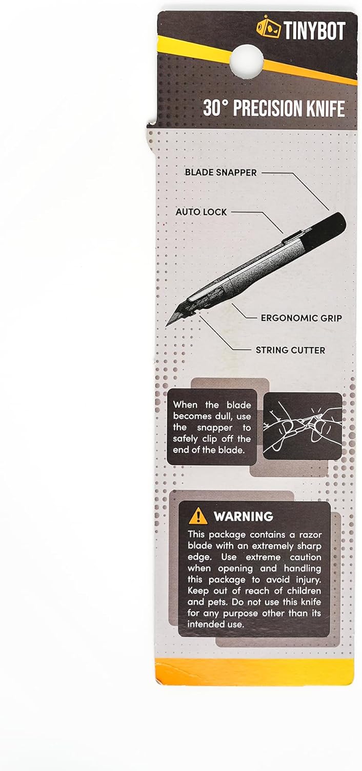 TINYBOT 30 Degree Precision Balanced Retractable Vinyl Film Wrap Razor Installation Knife - QTY 2