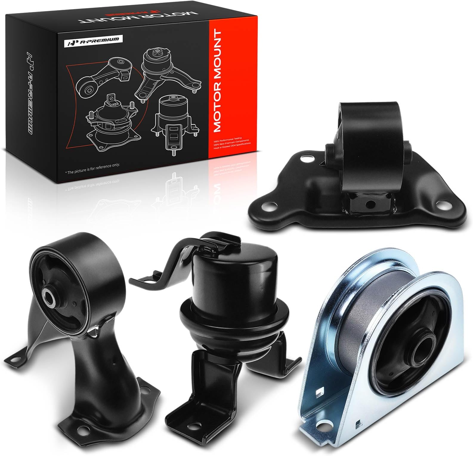 A-Premium 4PCS Engine Motor Mount and Transmission Mount Set Compatible with Mitsubishi Lancer 2002 2003 2004 2005 2006 2007 L4 2.0L, Automatic Transmission, Replace# MB309486, MR554746