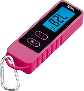 TruTemp Compact Digital Folding Meat Thermometer with Carabiner Clip for Grilling, BBQ, Kitchen & Food, Gadget Essential, Gifts, Pink