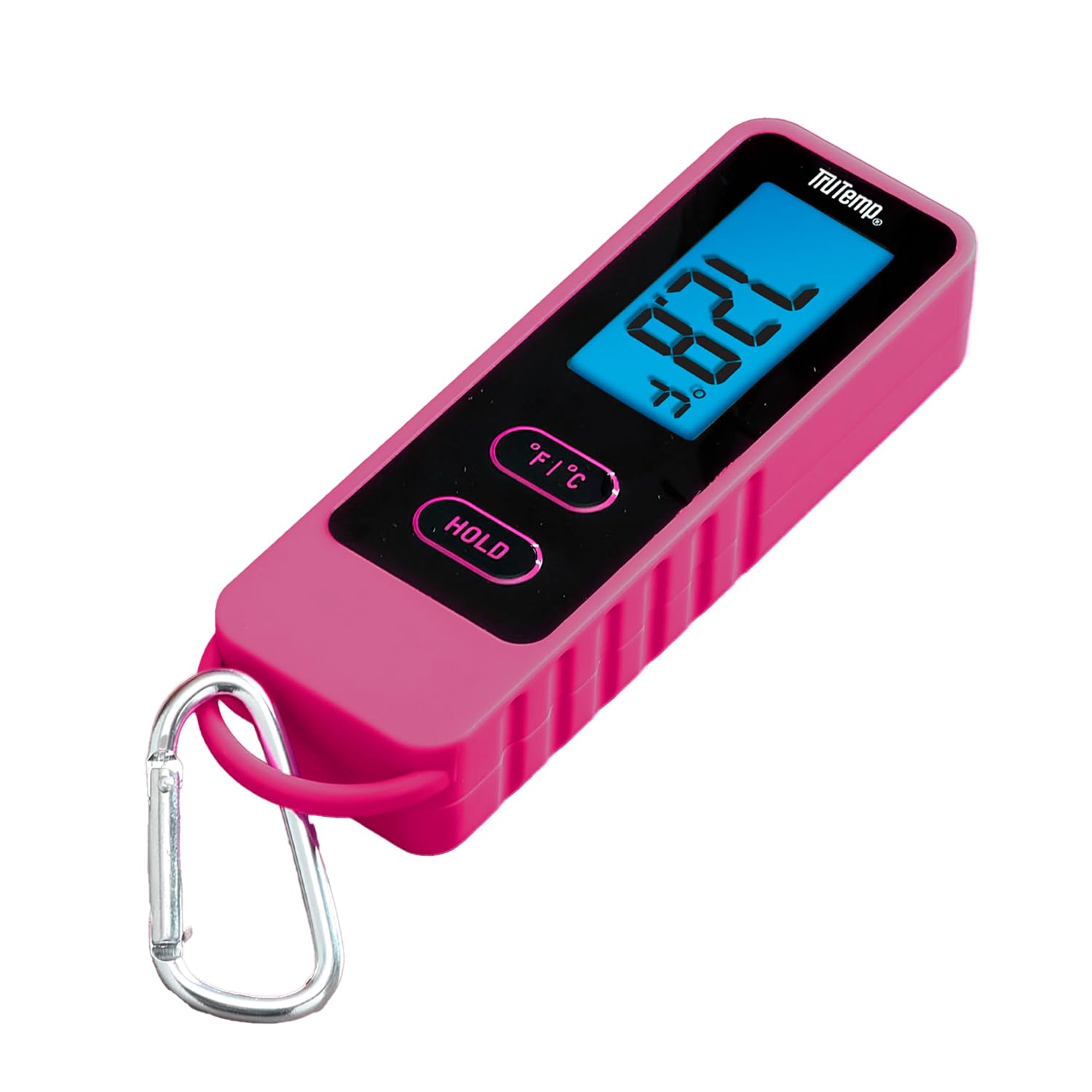 Taylor Tru Temp Digital Meat Thermometer with Folding Probe, Caribiner Clip
