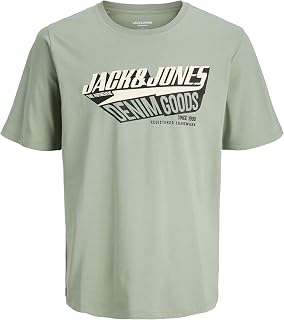 JACK & JONES Male T-Shirt Plus Size Logo T-Shirt 4XL Iceberg Green