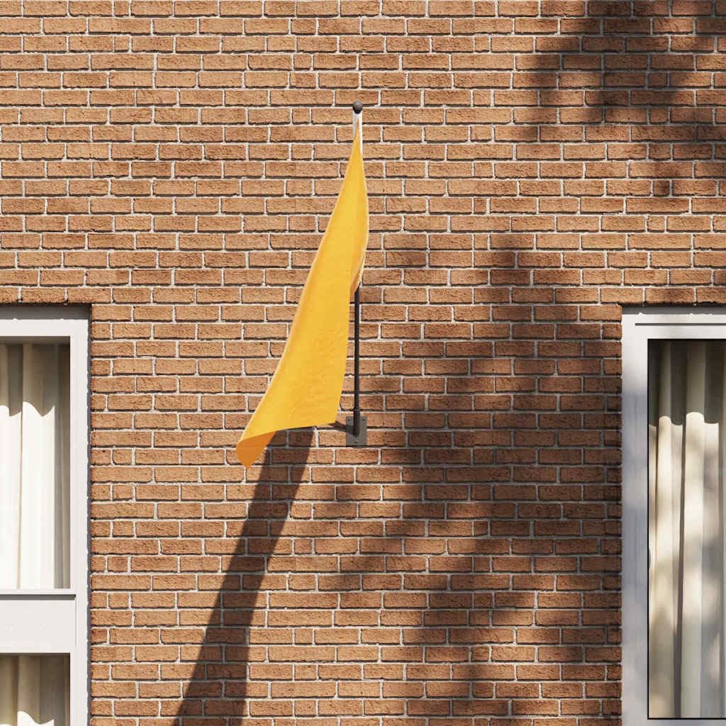 Fahnenhalter Schwarz Stahl Wandhalterung für Fahnenmasten bis 21 mm, 10,5 x 7,5 x 0,25 cm, rostbeständig für Balkon, Garten, Terrasse, Innen und Außenbereich