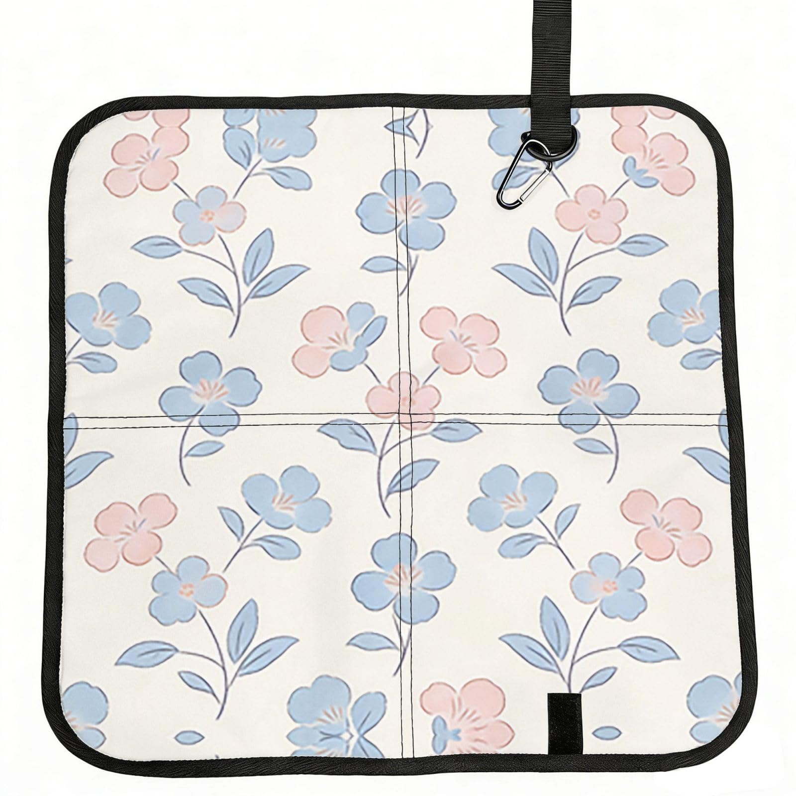 DUYIOKH Pastel Vines Print Foldable Portable Seat Cushion for World Cup Games, Camping and Outdoor Activities