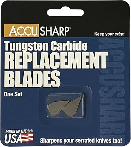 Miniatura 8 de AccuSharp Afilador de cuchillos y herramientas y cuchillas de repuesto, compacto y fácil de usar, afilador para cuchillos de cocina, cuchillos de