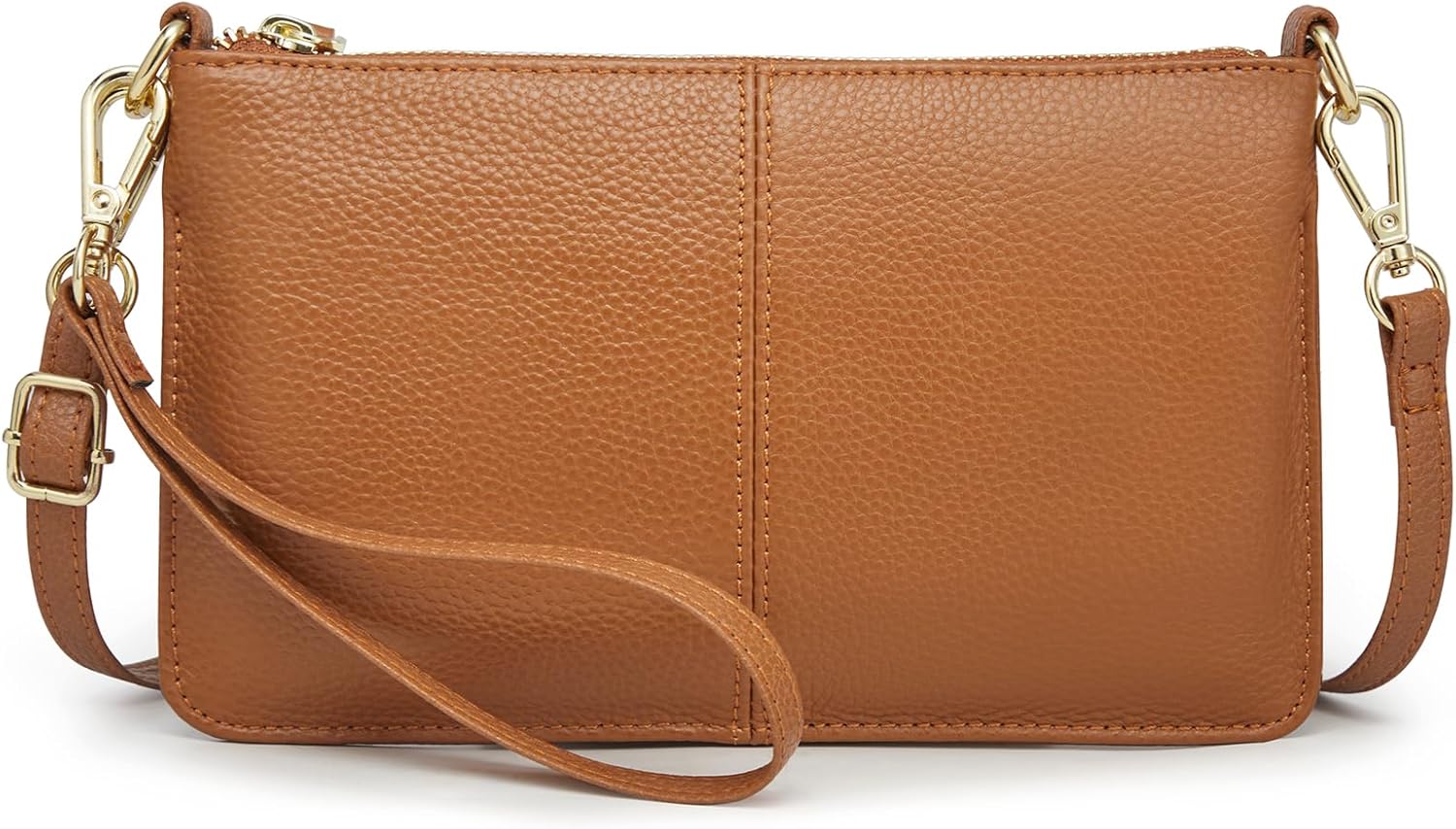 Kattee Leather Small Crossbody Shoulder Bags Purse for Women Trendy, Designer Handbag Pouch Clutch with Wristlet