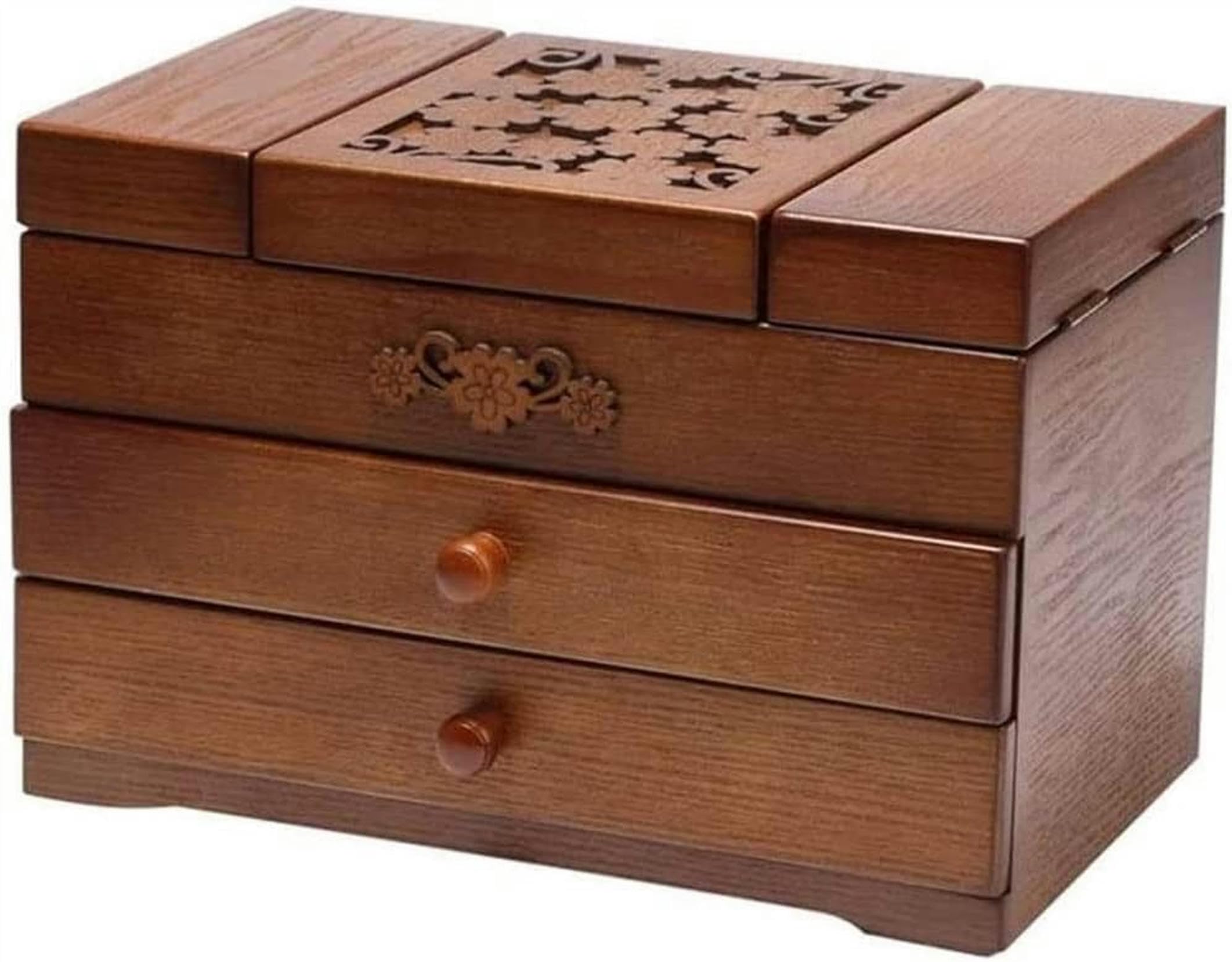 OZBMA Wooden Jewelry Box Vintage Wood Cases Organizer for Jewelries Watches Necklace Ring Storage Box~/