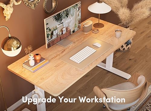 Miniatura 5 de FEZIBO Escritorio eléctrico de pie mesa ajustable de 48 x 24 pulgadas de altura muebles ergonómicos de oficina en casa con tablero de empalme marco