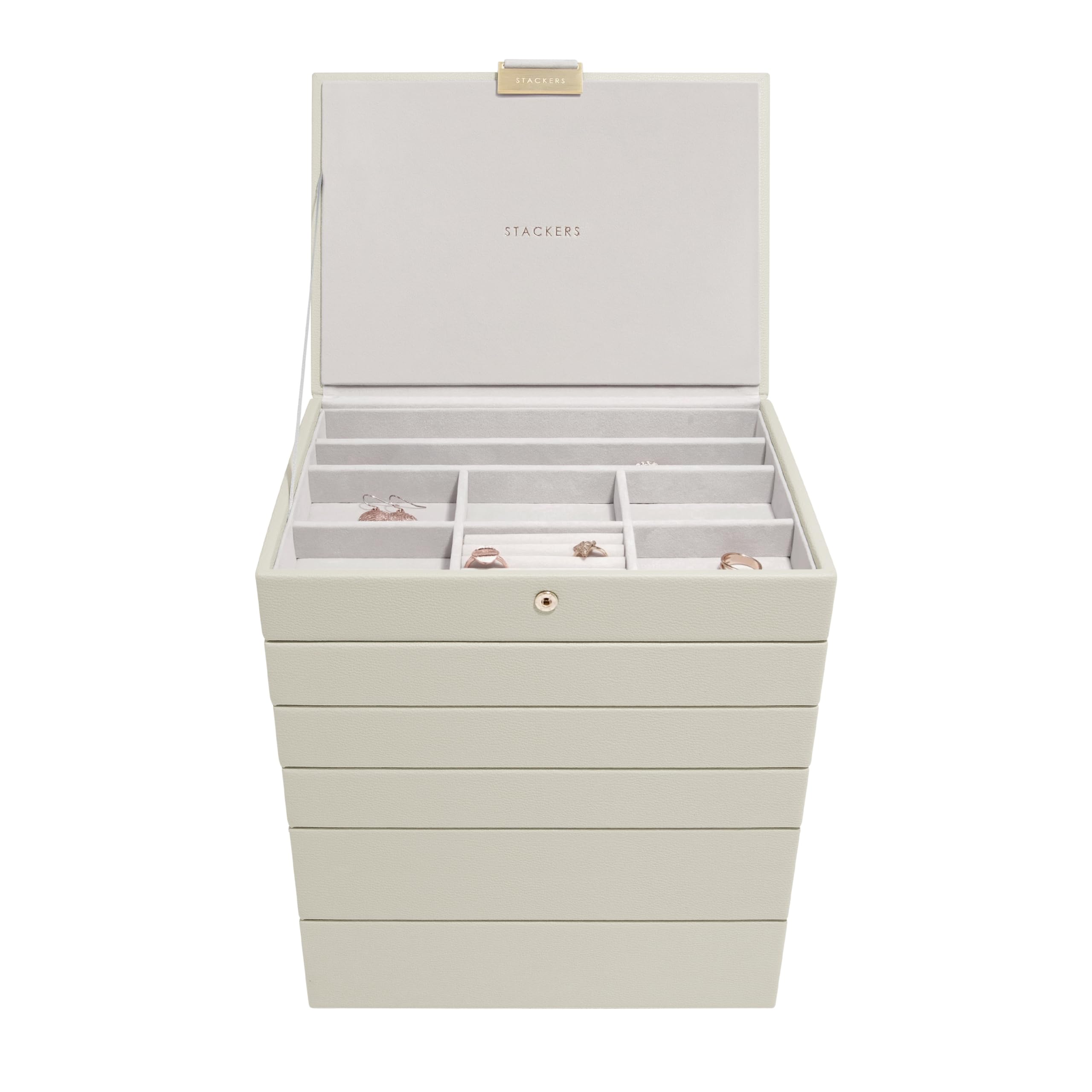 Stackers Oatmeal Classic Medium Jewellery Box Set Of 6