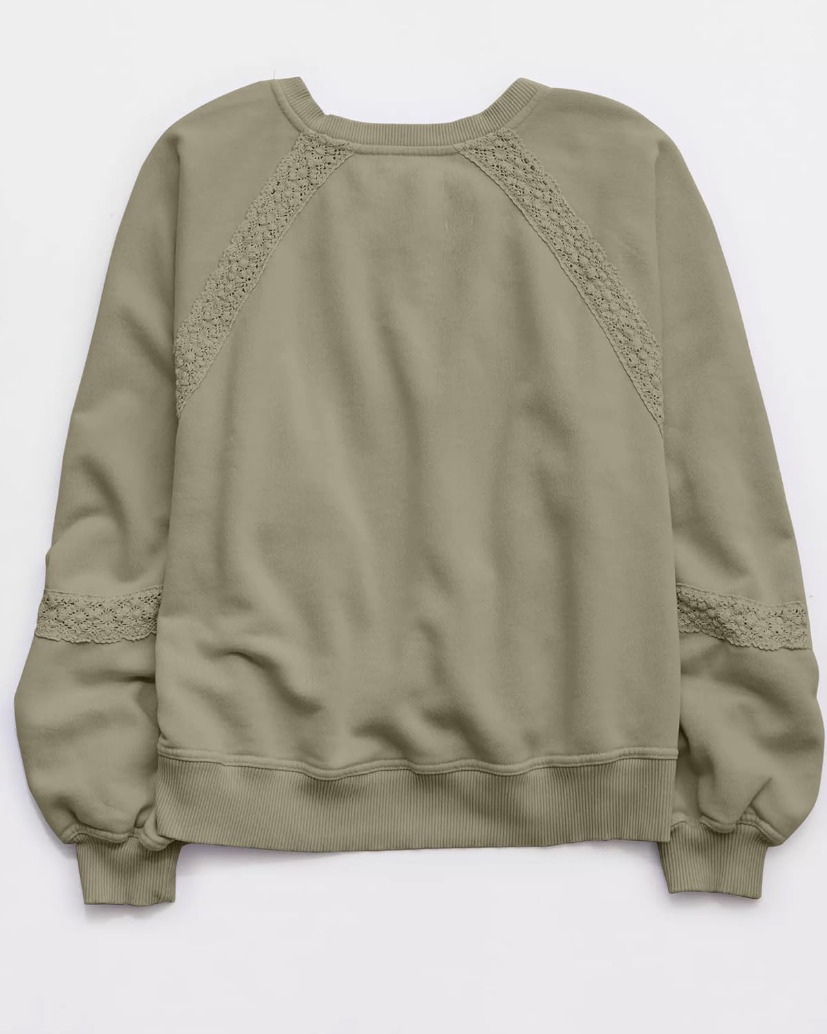 Locachy Womens Oversized Sweatshirt Embroidered Crochet Fleece Cropped Pullover Tops Fashion Outfits Clothes - Image 8