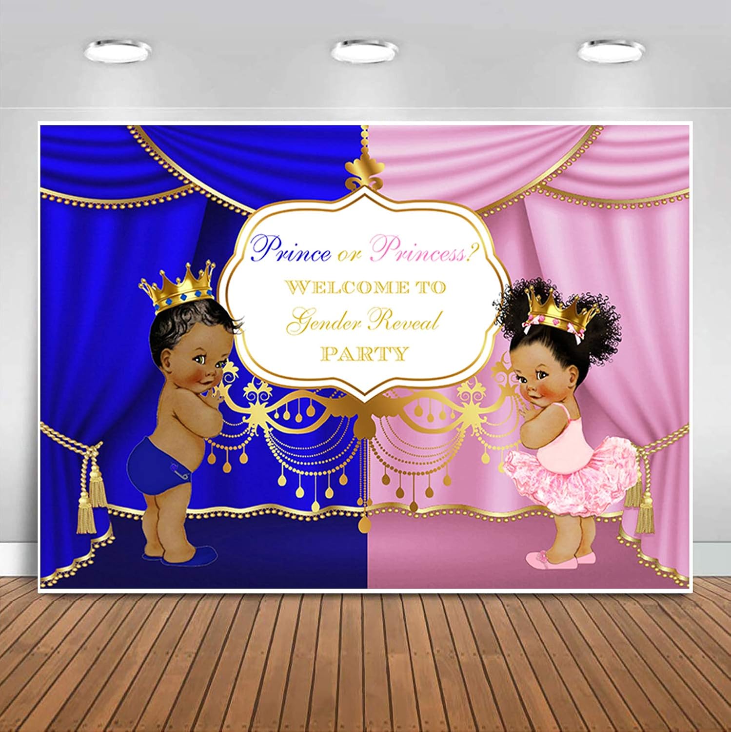 Download Lighting Studio Sensfun Prince Or Princess Gender Reveal Backdrop Blue Pink Curtain Baby Shower Photography Background For Welcome Boys Or Girls Royal Gender Reveal Party Decorations Banner Photobooth Photocall 8x6ft Video