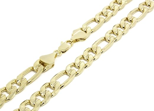 Italian Figaro Link Chain Necklace 