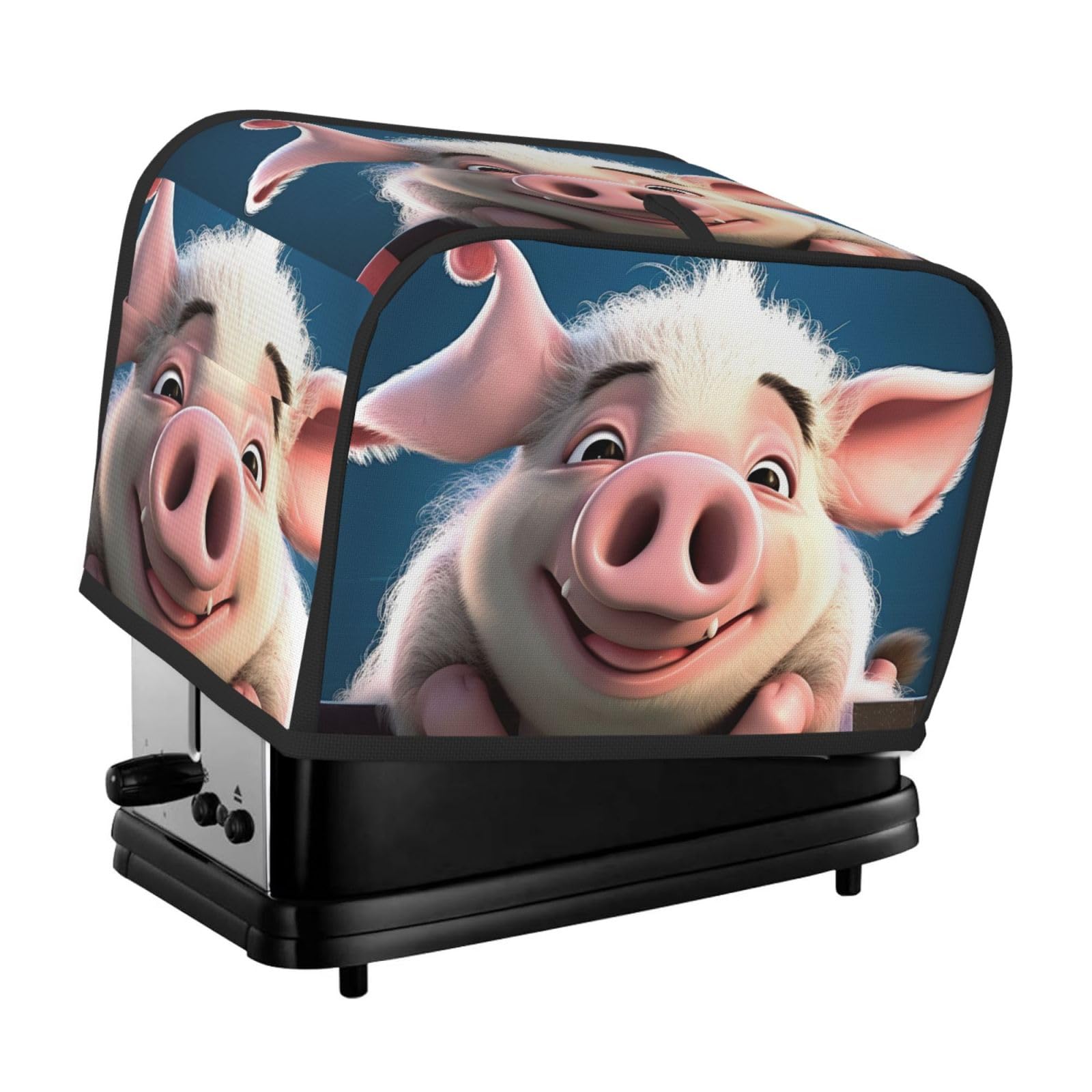 Toaster Covers 2 Slice Smiling Bread Machine Cover Quilted Dustproof Toaster Cover Washable Bread Maker Protective For Kitchen Small Appliance