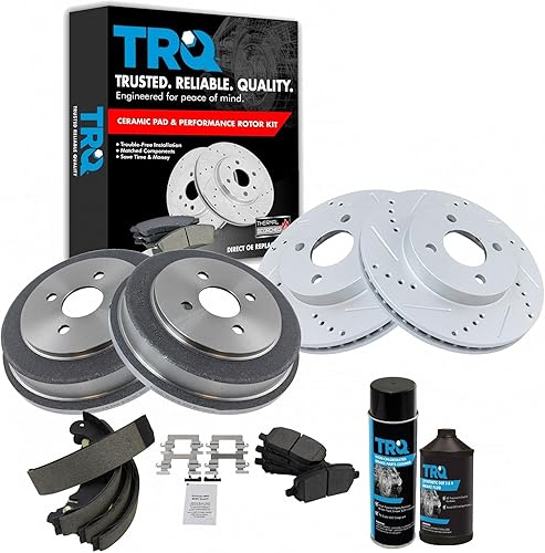 TRQ Kit de pastillas de freno metálicas para GM