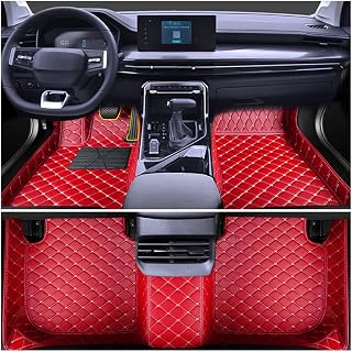 Leather Car Floor Mats for Sprinters 2018-2019 Front & Rear Full Coverage Liner/Set (Red)