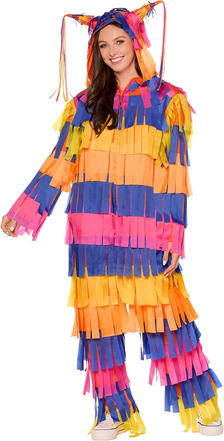 Spirit Halloween Adult Piñata Jumpsuit Costume | Funny Costume