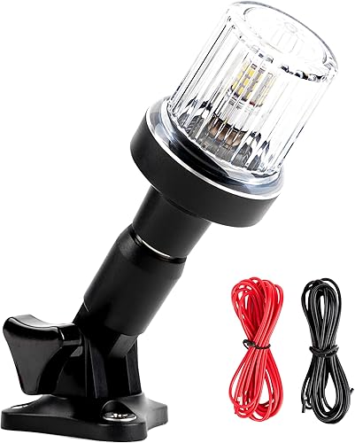 EVERBEAM Luz de anclaje ajustable de acero inoxidable P600 para barcos de pesca y embarcaciones marítimas - Proporciona visibilidad de 360 grados